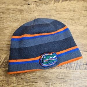 Nike University of Florida Blue Orange striped beanie knit hat youth